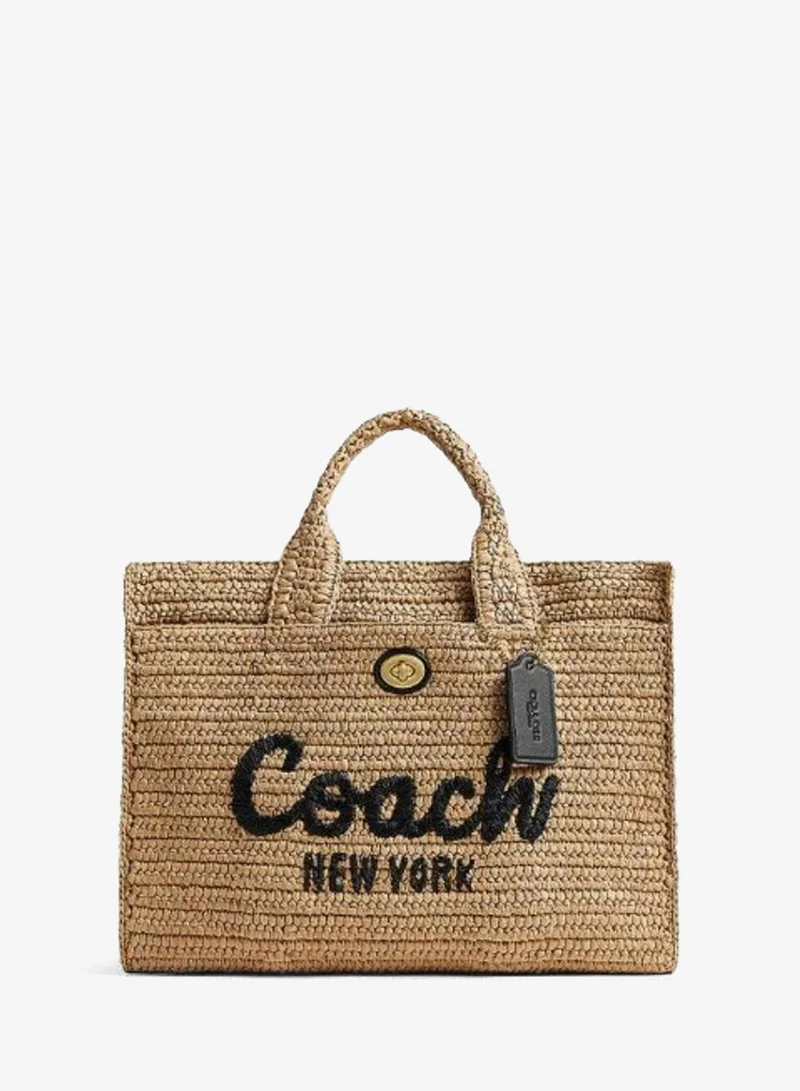 COACH Cargo Tote Bag 34 in Straw