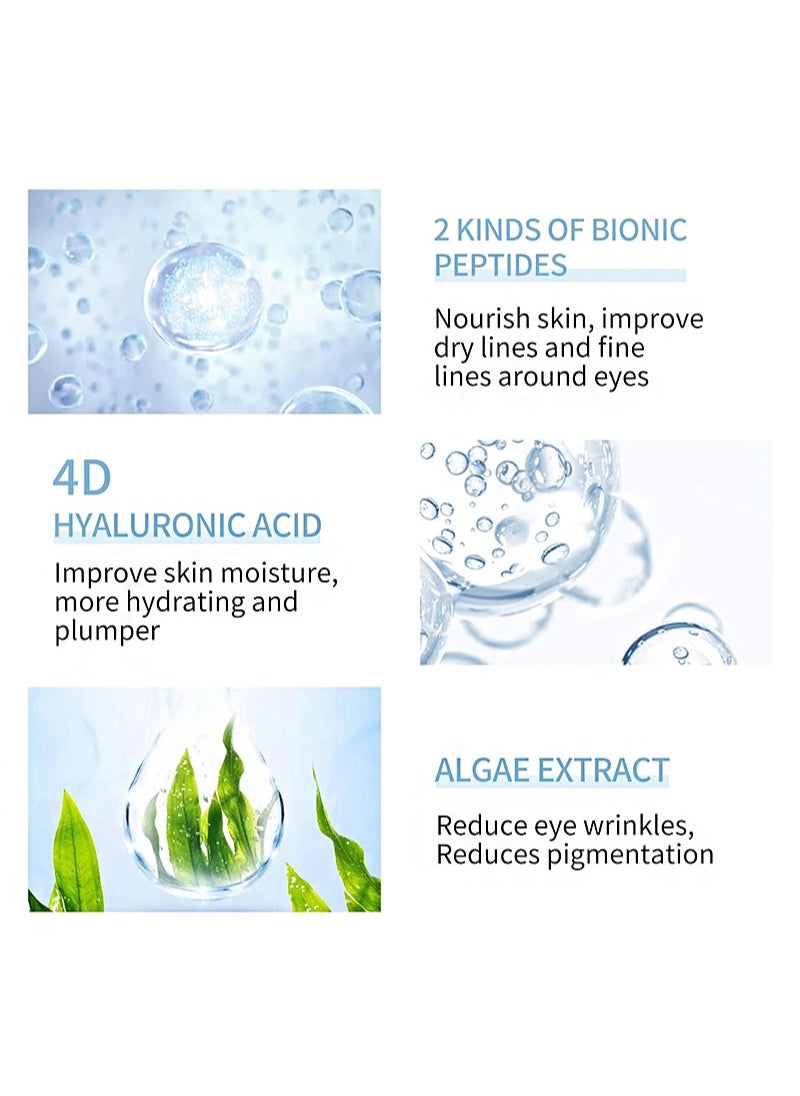 LANBENA - 4D Hydrating Eye Cream，Hydrating & Replumping Eye Cream for Sensitive Dark Circles，Reduces Fine Lines & Crow's Feet，2 Bionic Peptides，Hyaluronic Acid，Algae & Passiflora Incarnata Extract（20ml） - Image 1