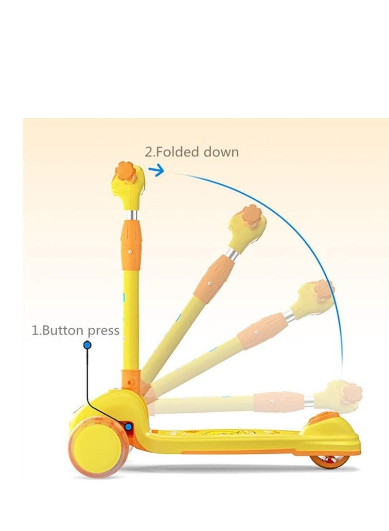 BAIG Multifunctional Children's Scooter Pedal Three in One  Baby Can Sit and Ride Flashing Three-Wheel Scooter Toys for Kids - Image 3