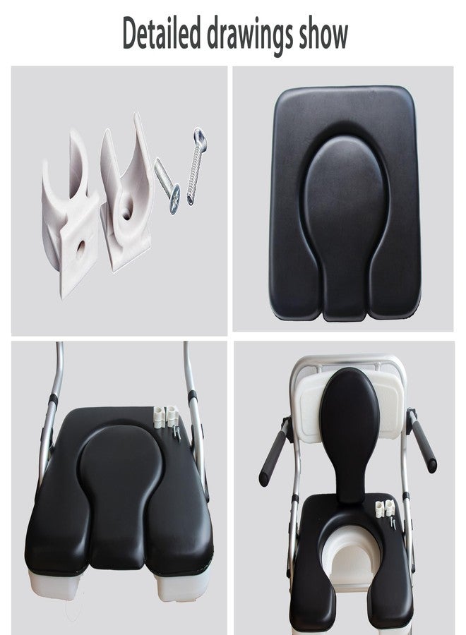 Potty Seat Cushion, Black U-Shaped Liner for Bedside Potty, Chair, Shower Wheelchair, Potty Chair Cushion, Upholstered in PU Material - Image 5
