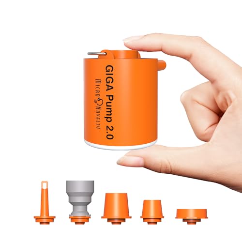 GIGA PUMP Portable Air Pump for Inflatables, Ultra-Light 2.8oz Rechargeable Mini Air Mattress Pump with Camping Light, Inflate Deflate for Air Mattress,Pool Floats, Vacuum Storage Bags - Image 1