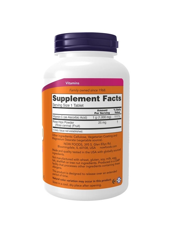 now Supplements, Vitamin C-1,000 with Rose Hips, Sustained Release, Antioxidant Protection*, 250 Tablets - Image 2