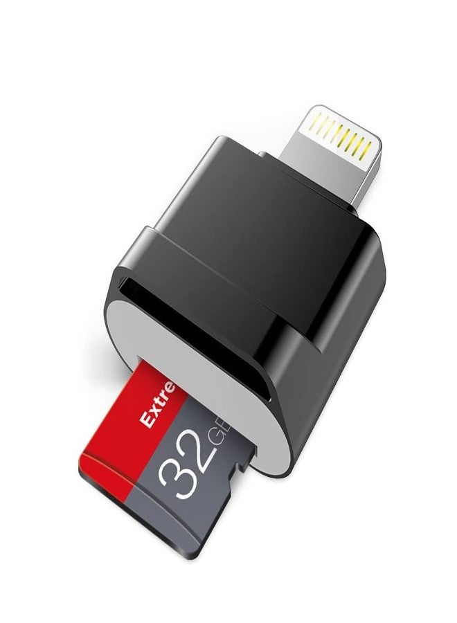 DesofIcon [Apple MFi Certified] Micro SD Card Reader for iPhone iPad,Lightning to Micro SD/TF Card Reader Viewer Adapter Memory Card Reading for iPhone 14/13/12/Pro Max/11/X/XR/8 Support iOS 14 15 16 17 System - Image 1