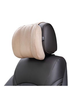 AGC Memory Foam Car Headrest Pillow Ergonomic Neck Support Cushion for Driving & Travel - Breathable Fabric, Adjustable Strap, Universal Fit for Cars, Office Chairs & Home HC-1012 Beige - pzsku/Z1E91F4824B33328D81CBZ/45/1741168388/90316786-2940-409c-a433-b7eb2f2843af