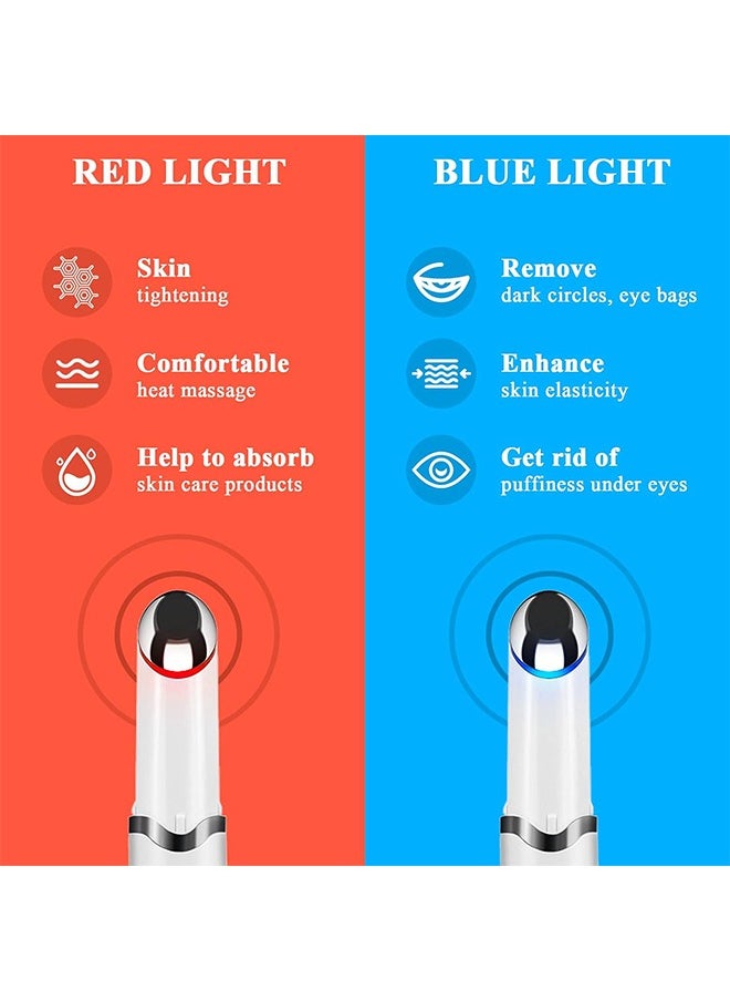 MAANGE - Electric Eye Face Massager, 2 Modes Massage Tool Wand, Skin Care Tool for Eyes (White) - Image 1