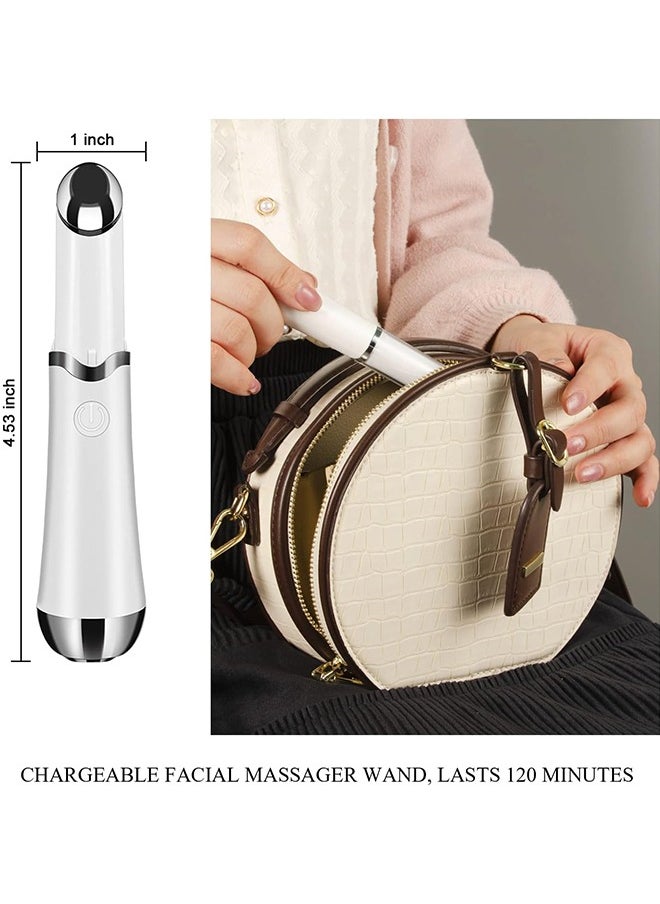 MAANGE - Electric Eye Face Massager, 2 Modes Massage Tool Wand, Skin Care Tool for Eyes (White) - Image 1