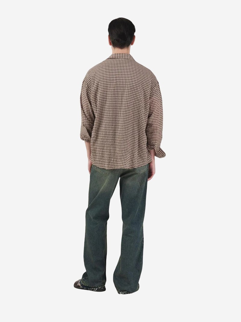 GIESTO Oversized Gingham Button-Up Shirt - Image 3