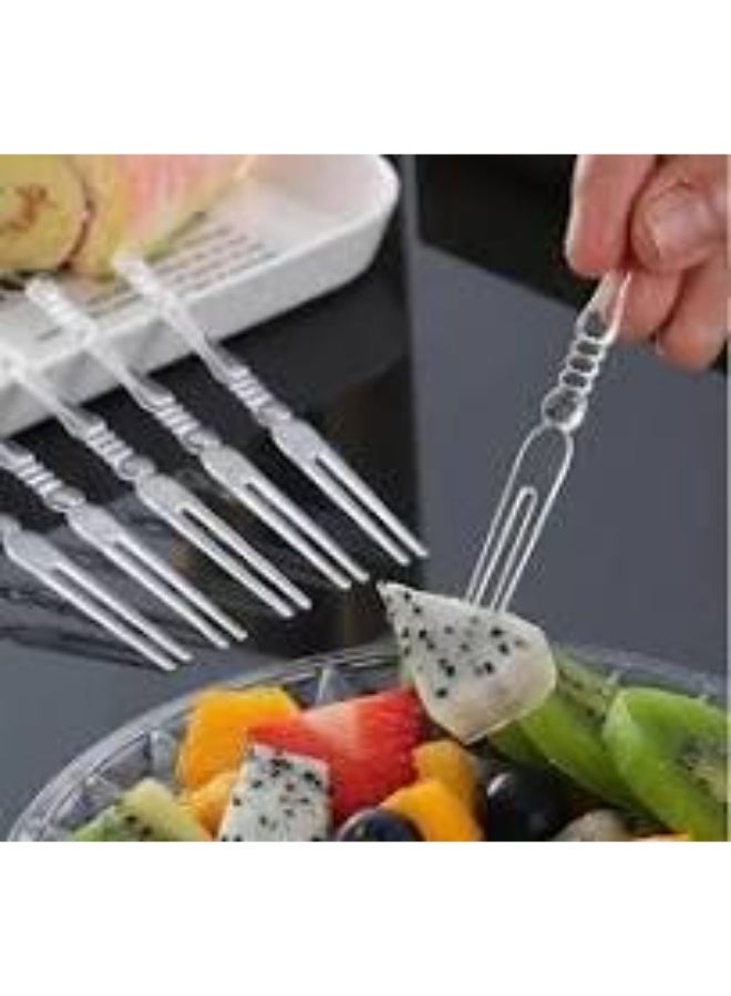Acrylic fruit and dessert forks: small, elegant forks specially designed - Image 1