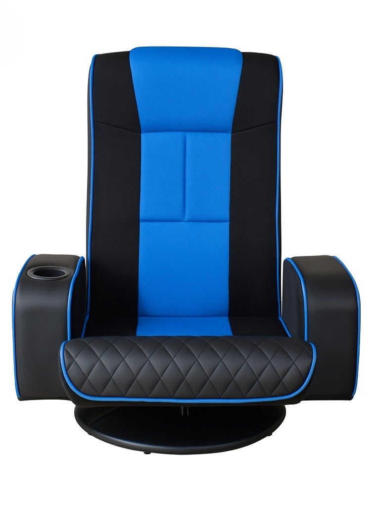 Floor Gaming Chair Armrests and Cup Holder,Folding Video Reclining Sofa Adjustable Position, Padded Backrest  Cushion, Lazy Lounger Couch for E-Sports, Reading, Relaxing, Watching TV, 360° Swivel - Image 2