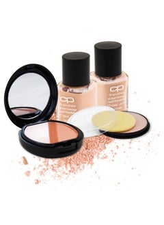 CP Trendies Photo Finish Looks Say Cheese! 4Pcs Dual Set 2Pcs x Liquid Make Up 30ml + 2Pcs x Compact Powder 12g For Women  - Image 3