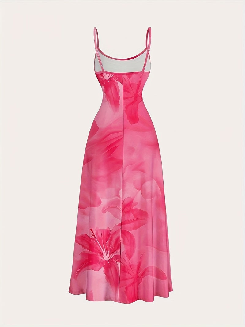 Women's Casual Floral Print Dress, Suitable for Vacations, Dates, and Party Attire - Image 5