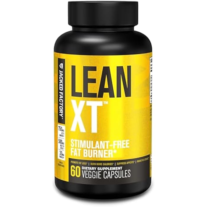 Jacked Factory Lean-XT Caffeine Free Fat Burner - Non Stim Weight Loss Supplement, Appetite Suppressant & Metabolism Booster | Acetyl L-Carnitine, Green Tea Extract, Forskolin - 60 Natural Diet Pills - Image 1
