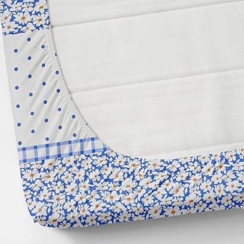 VOMZER 300 TC Elastic Fitted Bedsheets Queen Size with 2 Pillow Covers | Double Bed with All Around Elastic, Size 60 x 78 x 10 Inches (White Lily) - Image 5
