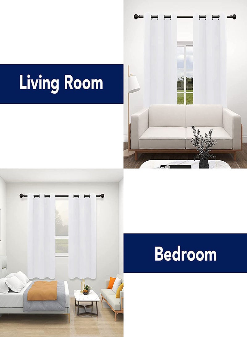 HAPPY MOOD Grommet Blackout Window Curtains Noise Reduction Window Drapes Thermal Insulated Darkening Curtains 1 Panel - Image 2