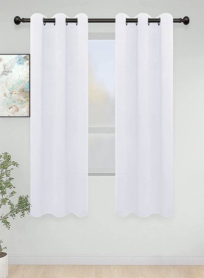 HAPPY MOOD Grommet Blackout Window Curtains Noise Reduction Window Drapes Thermal Insulated Darkening Curtains 1 Panel - Image 1