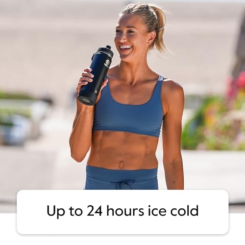 Takeya Actives Water Bottle with Spout Lid - Bottle with Double Stainless Steel Insulation - Dishwasher Safe & BPA-Free - Bottle with Spout Lid & Removable Bumper - 18 oz, Blush - Image 3