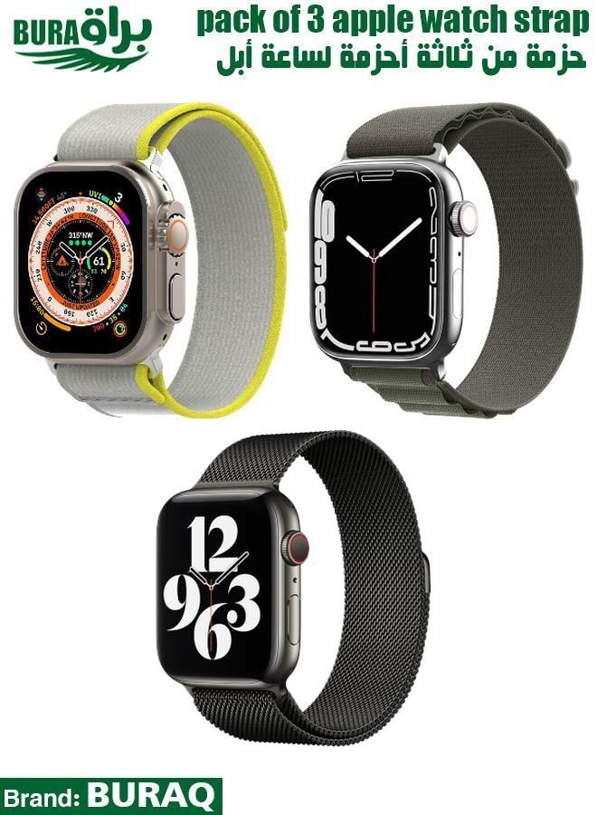 Apple Watch Band Strap For Apple Watch Ultra 2/Ultra 49mm, Series 10 46mm, 9/8/7 45mm, SE2/SE/6/5/4 44mm, 3/2/1 42mm