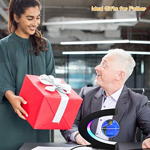 MOKOQI Magnetic Levitating Globe with LED Light, Cool Tech Gift for Men Father Boys and Girls, Birthday Gifts for Kids, Floating Globes World Desk Gadget Decor in Office Home Display (Blue) - Image 5