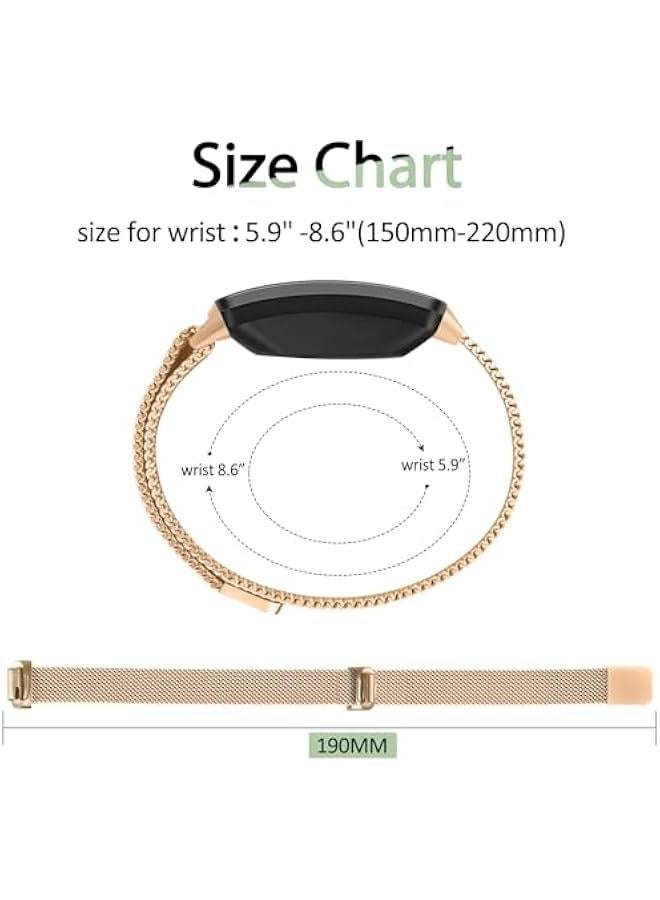 Metal Bands Compatible with Fitbit Inspire 2/Inspire HR/Inspire, Wristband Mesh Bracelet Replacement Strap for Fitbit Inspire 2/Inspire HR/Fitbit Inspire - Image 4
