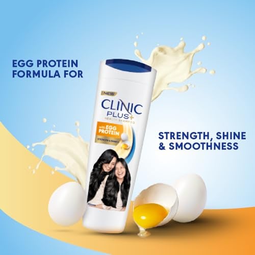 Clinic Plus شامبو كلينيك بلس سترينث آند شاين مع بروتين البيض للقوة واللمعان والنعومة، 355 مل - Image 3