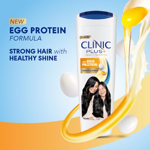 Clinic Plus شامبو كلينيك بلس سترينث آند شاين مع بروتين البيض للقوة واللمعان والنعومة، 355 مل - Image 2