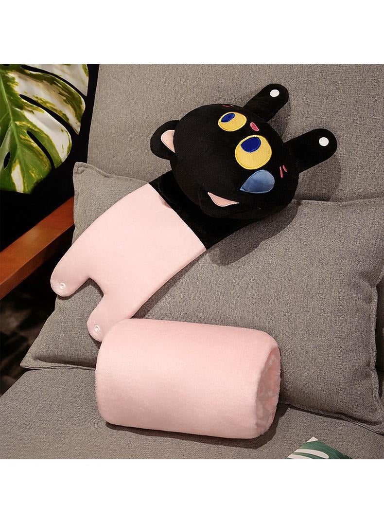 Bluejw Cartoon Polyester Blanket With Big Eyed Cat Doll Air Conditioning Blanket Office Nap Blanket 80x100cm - Image 4