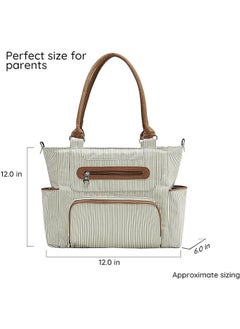 Garlo Diaper Bag Tote 7 Piece Set with Sun, Moon, and Stars, Wipes Pocket, Dirty Diaper Pouch, Changing Pad.  - Image 2