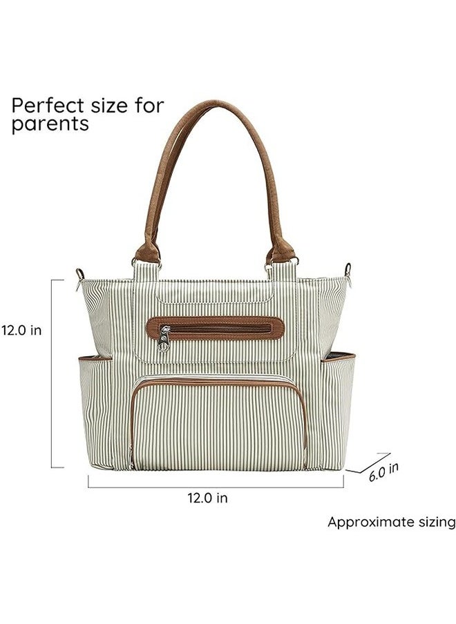 Garlo Diaper Bag Tote 7 Piece Set with Sun, Moon, and Stars, Wipes Pocket, Dirty Diaper Pouch, Changing Pad.  - Image 2