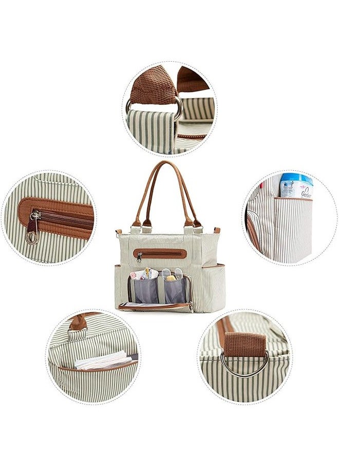 Garlo Diaper Bag Tote 7 Piece Set with Sun, Moon, and Stars, Wipes Pocket, Dirty Diaper Pouch, Changing Pad.  - Image 4