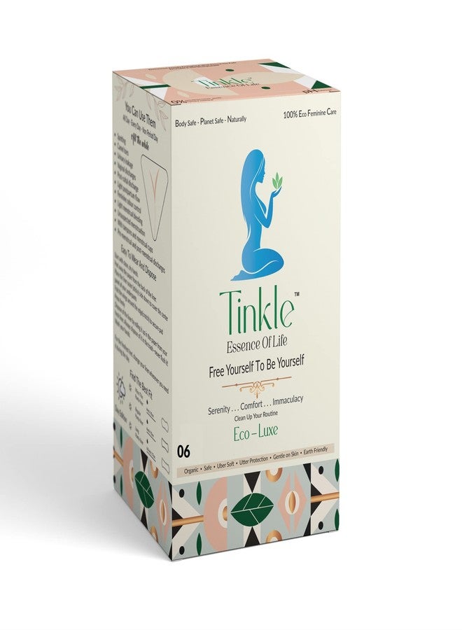 Tinkle Eco-Luxe Heavy Flow Sanitary Pads for Women, XXL 24 Pads, Extra Absorb, Organic Cotton Pads for Women, Rash Free, Wider Back & Extra Long Length Pads for Women, Ultra Thin Pads with Wings - Image 1