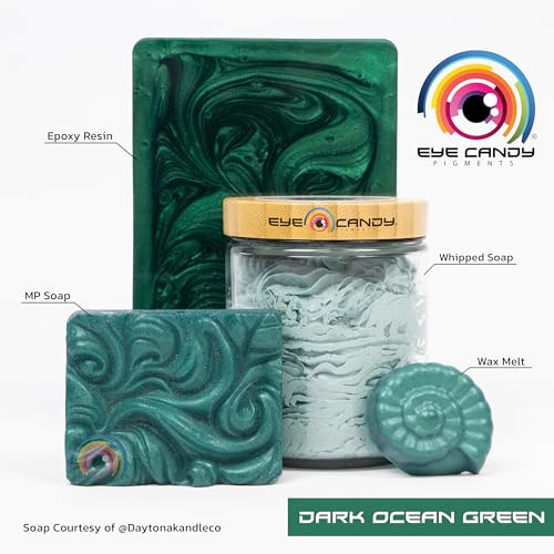 Eye Candy Mica Powder Pigment “Dark Ocean Green” (25g) Multipurpose DIY Arts and Crafts Additive | Acrylic, Woodworking, Bath Bombs, Resin, Epoxy, Soap, Fishing Lures (Dark Ocean Green, 25G) - Image 2