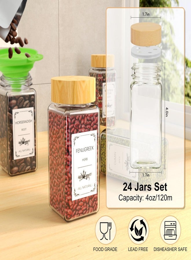 Agotglmi Spice Drawer Organizer with 24 Spice Jars, 355 Spice Labels, 4 Pack Expandable From 11'' to 21'' Acrylic Spice Rack for Drawer, Seasoning Containers Storage Organization for Kitchen Cabinet Countertop - Image 3