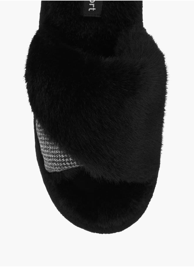 Le Confort Women Faux Fur Slip-On Bedroom Slippers  - Image 3
