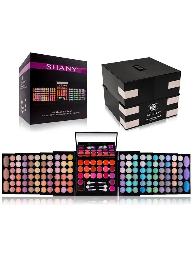 Shany 'All About That Face' Makeup Kit - All in one Makeup Kit - Eye Shadows, Lip Colors & More. - Image 1
