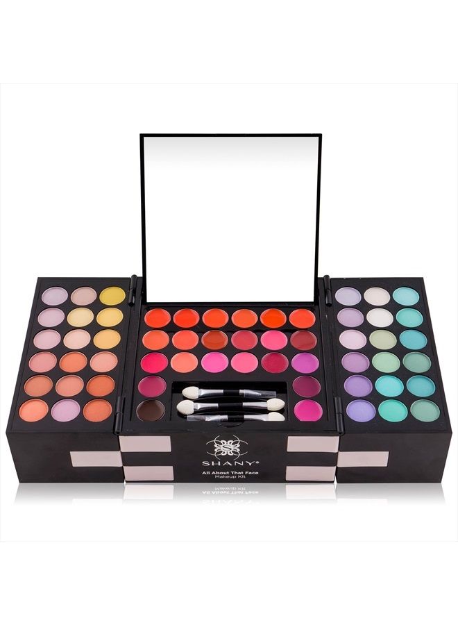 Shany 'All About That Face' Makeup Kit - All in one Makeup Kit - Eye Shadows, Lip Colors & More. - Image 3