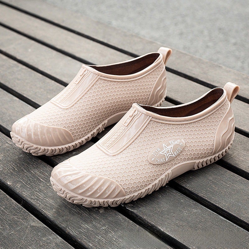 2023 Casual Waterproof Womens Rain Shoes Apricot 