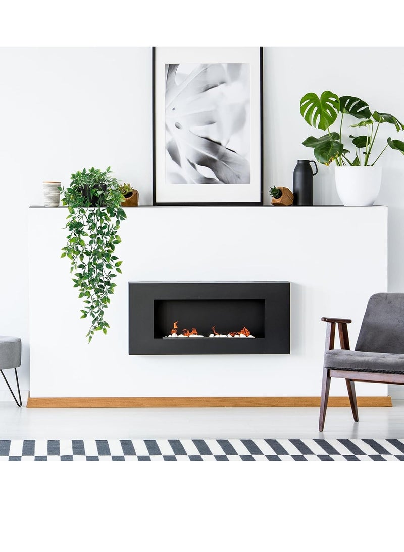 بابونا نبات كرمة ماندالا معلق اصطناعي بوعاء ، نبات معلق مزيف بأوراق واقعية ، لجماليات داخلية في الهواء الطلقزخرفة رف غرفة المعيشة المكتبية (1 عبوة) - Image 3