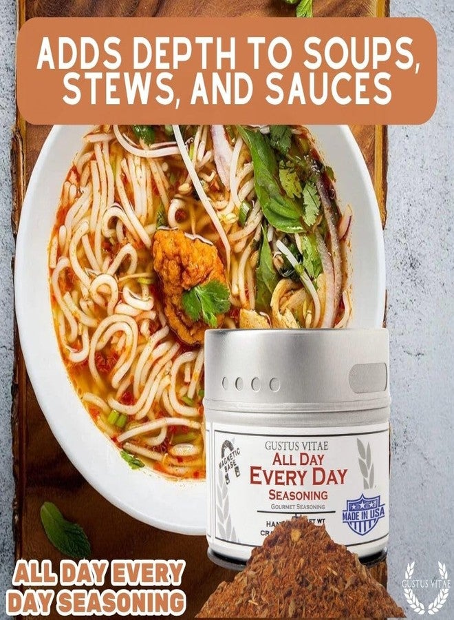 GUSTUS VITAE All Day Every Day Seasoning | Authentic Artisanal Spice Mix | All Natural, Non GMO | Hand Crafted in Small Batches | Made in USA | Sustainably Sourced, Ultra Premium Seasoning | Gourmet Spice, GLP-1 Friendly | No MSG | Magnetic Tin | Gustus Vitae | #24 - Image 4