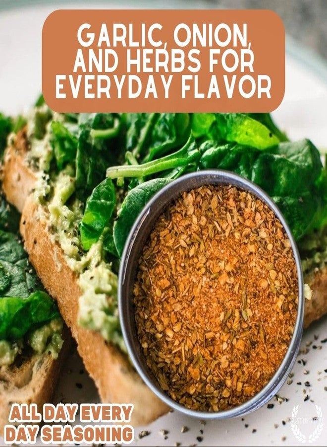 GUSTUS VITAE All Day Every Day Seasoning | Authentic Artisanal Spice Mix | All Natural, Non GMO | Hand Crafted in Small Batches | Made in USA | Sustainably Sourced, Ultra Premium Seasoning | Gourmet Spice, GLP-1 Friendly | No MSG | Magnetic Tin | Gustus Vitae | #24 - Image 2