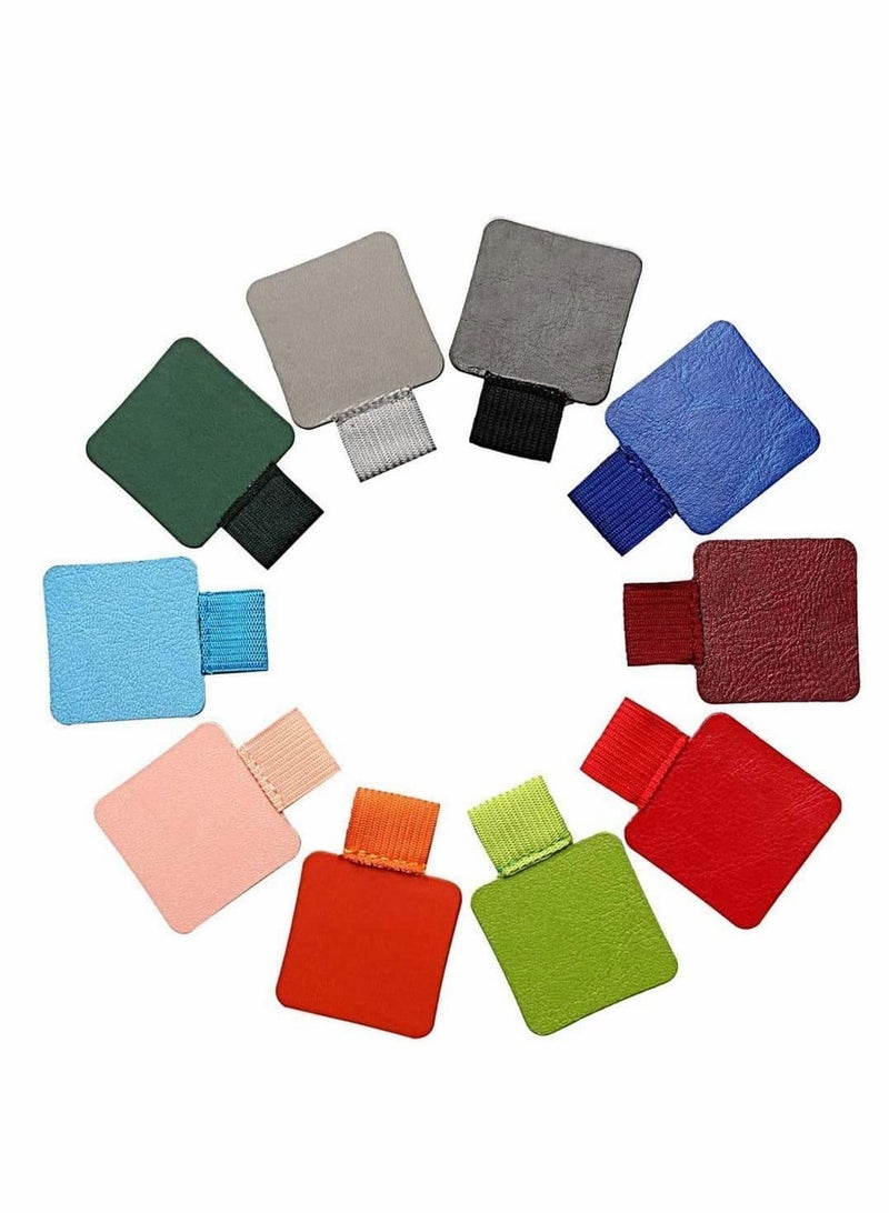 Pen Loop Holder Set,  Pen Loop Self Adhesive Elastic Journal Leather Pencil Holder Loop Strong Adhesive Fit Any Size Pens for Notebooks, Journals, Calendars, Planners Desk 10 Colors - Image 1