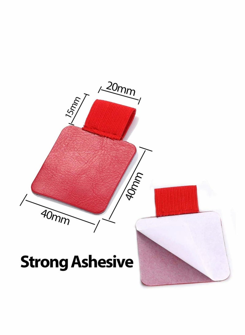 Pen Loop Holder Set,  Pen Loop Self Adhesive Elastic Journal Leather Pencil Holder Loop Strong Adhesive Fit Any Size Pens for Notebooks, Journals, Calendars, Planners Desk 10 Colors - Image 3