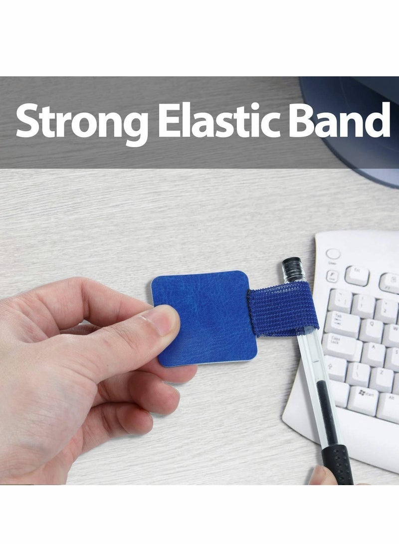 Pen Loop Holder Set,  Pen Loop Self Adhesive Elastic Journal Leather Pencil Holder Loop Strong Adhesive Fit Any Size Pens for Notebooks, Journals, Calendars, Planners Desk 10 Colors - Image 4