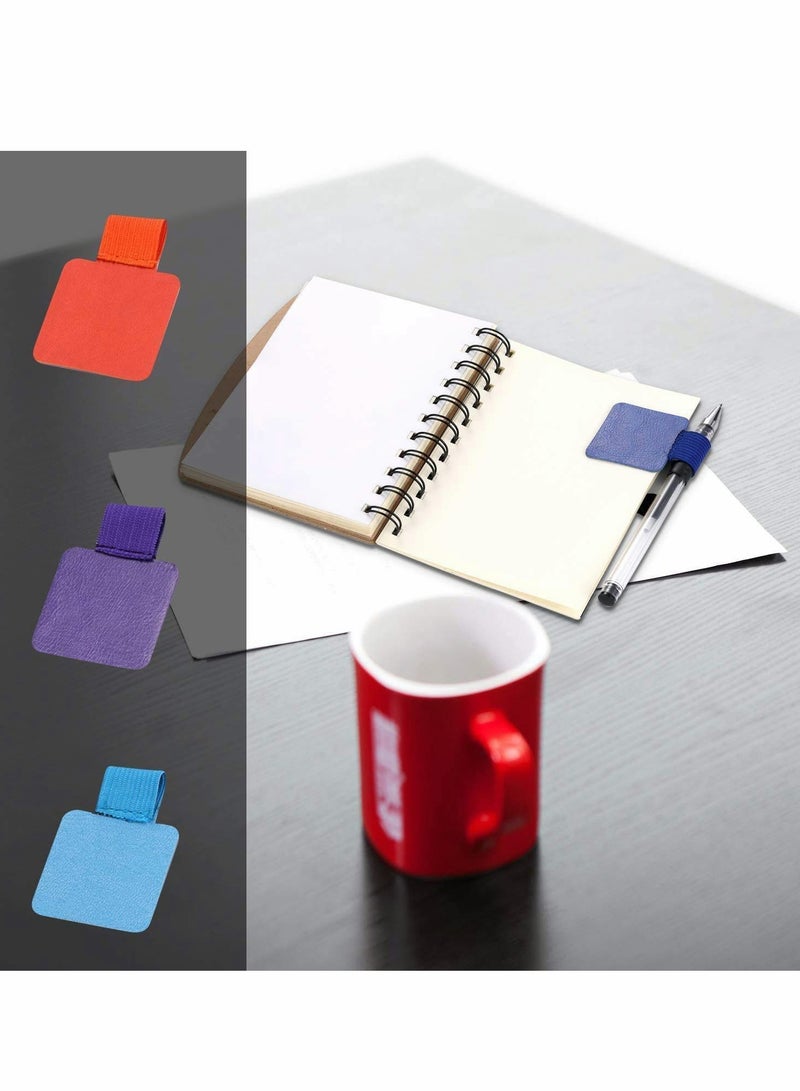 Pen Loop Holder Set,  Pen Loop Self Adhesive Elastic Journal Leather Pencil Holder Loop Strong Adhesive Fit Any Size Pens for Notebooks, Journals, Calendars, Planners Desk 10 Colors - Image 5