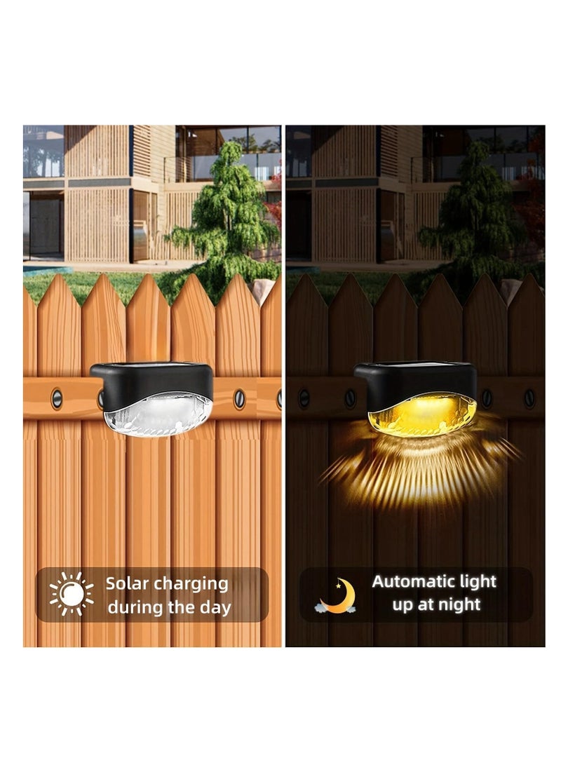 SOLARAE Solar Step Lights, 4 Pack Solar Fence Lights Waterproof, LED Deck Lighting for Garden, Outdoor Stair Lights for Fence, Backyard, Front Porch Step, Balcony, Wall, Patio, for Outdoor Decor (Warm White) - Image 4