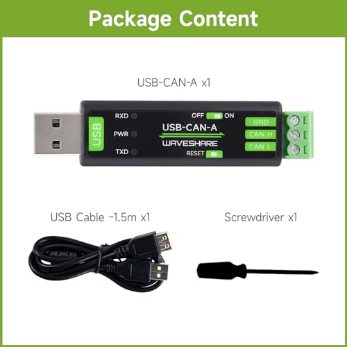 Waveshare USB to CAN Adapter Model A, STM32 Chip Solution, Multiple Working Modes, Multi-System Compatible - Image 2