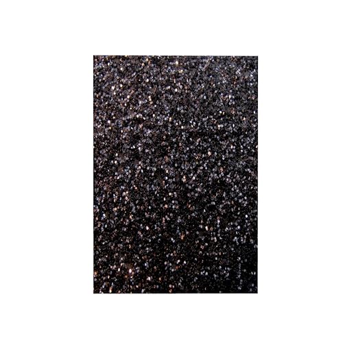 3DROSE 3D Rose Black Faux Glitter-Photo of Glittery Texture-Glam Matte Sparkly Bling-Glamorous Stylish Girly Hand/Sports Towel, 15 x 22 - Image 1