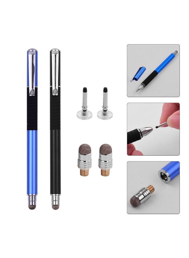 NIBEMINENT 2-Piece 2-In-1 Precision Stylus Pen Royal Blue/Black - Image 3
