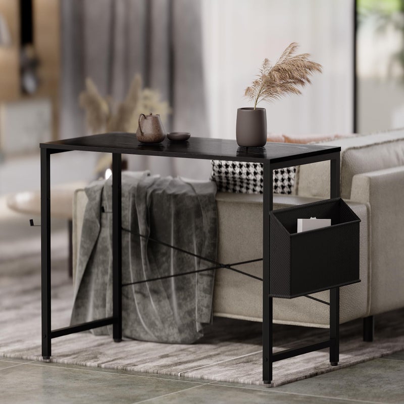 Pamray 32 Inch Computer Desk for Small Spaces with Storage Bag, Home Office Work Desk with Headphone Hook, Small Office Desk Study Writing Table - Image 4