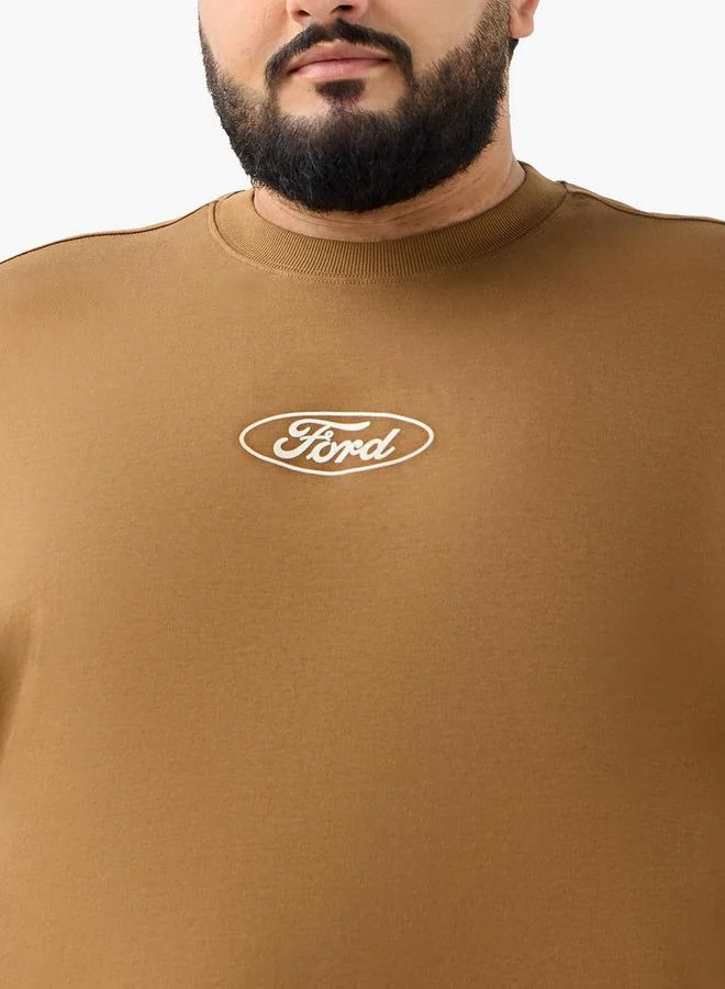 Maxim  Men Regular Fit Crew Neck Short Sleeves Ford Logo Print T shirt for Men | Best Price UAE
