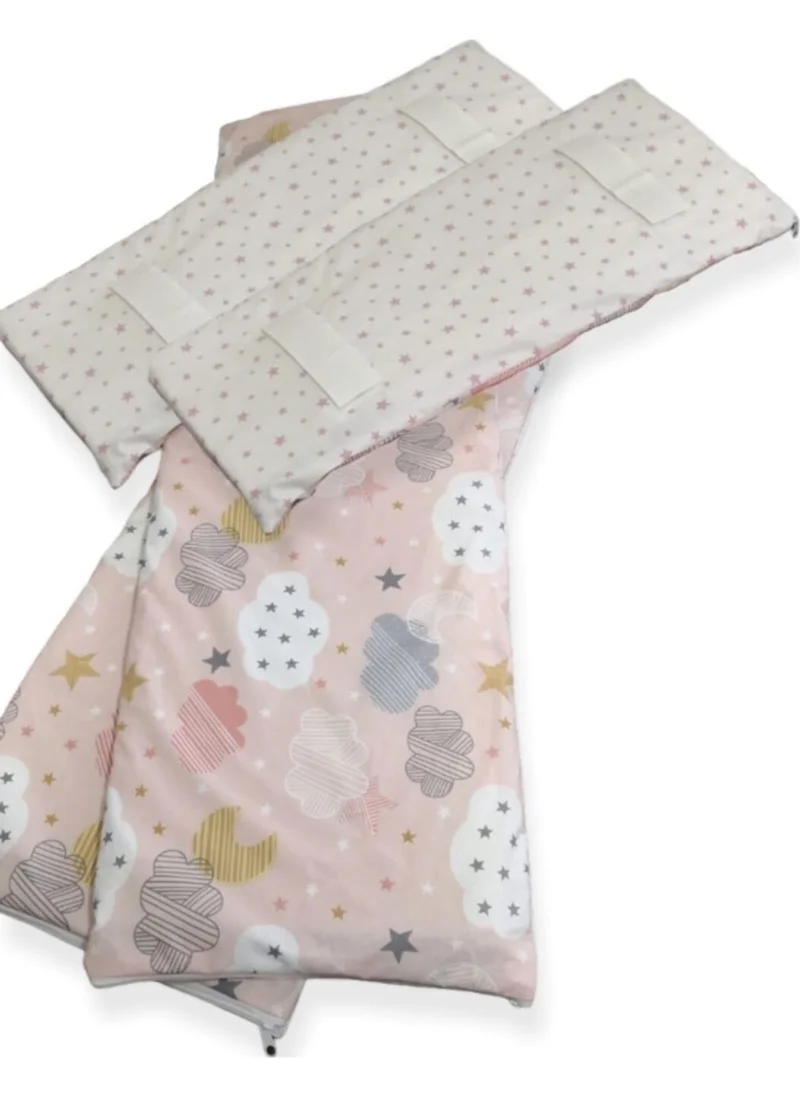 Bebek Özel Baby Special Baby/kid Crib Edge Protection 80X180 For Crib (4 Pieces) Salmon Cloudy/Starry